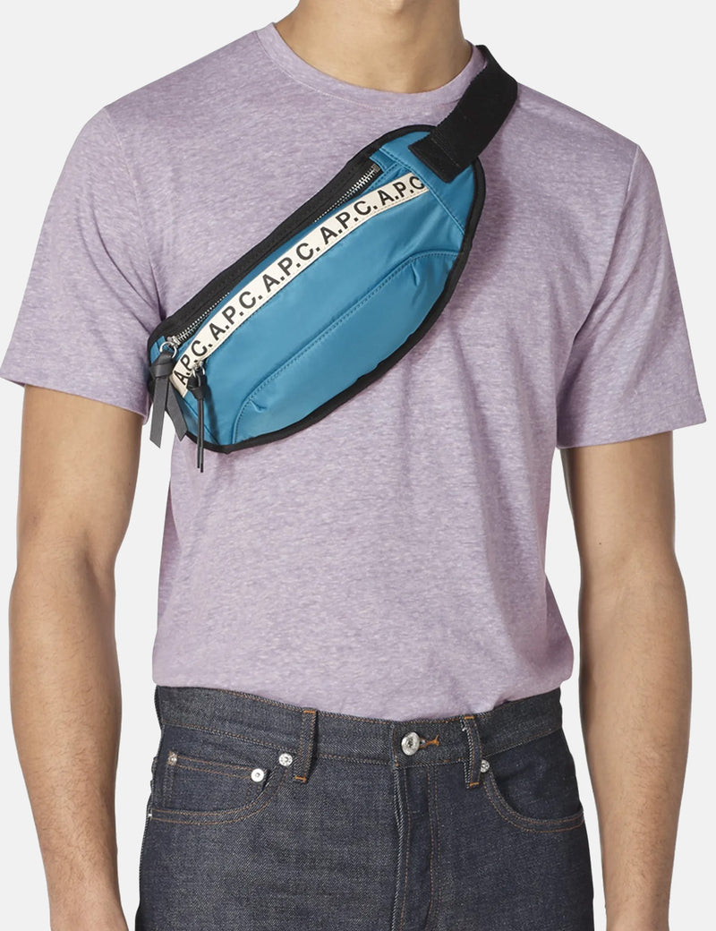 A.P.C. Repeat Hip Bag - Peacock Blue