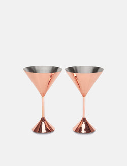 Tom Dixon Plum Martini Glasses (Set of 2) - Copper