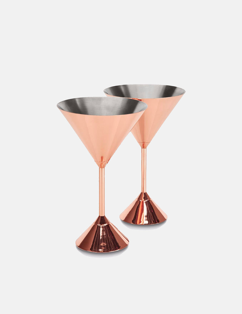 Tom Dixon Plum Martini Glasses (Set of 2) - Copper