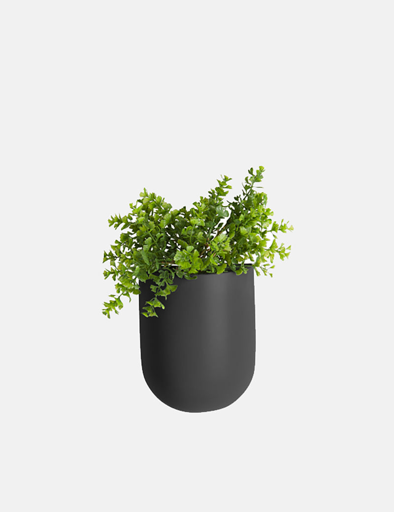 Present Timeの楕円形の壁の植木鉢-黒
