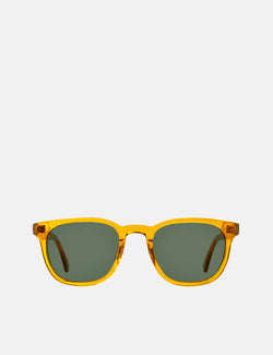 YMC x Bridges & Brows Woody Sunglasses - Honey/Solid Green
