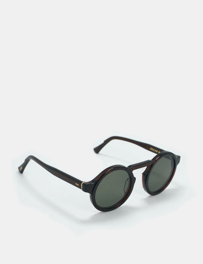 Oscar Deen Panda Sunglasses - Claret/Moss