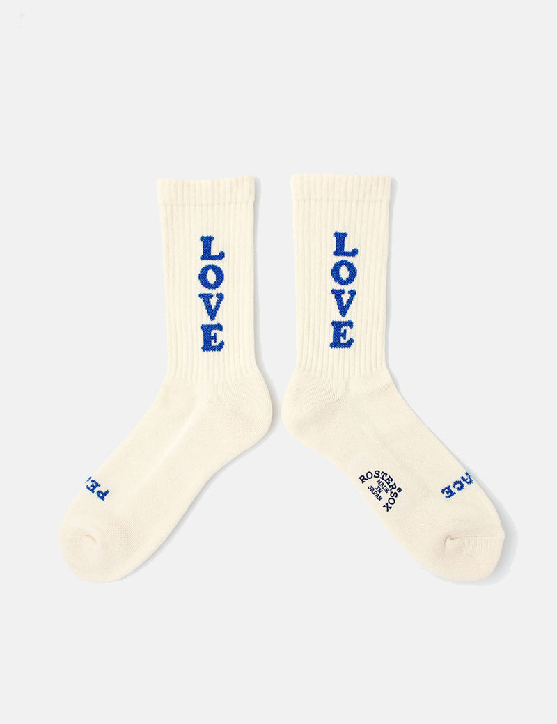 Rostersox Love Socks -  Blue/Ivory