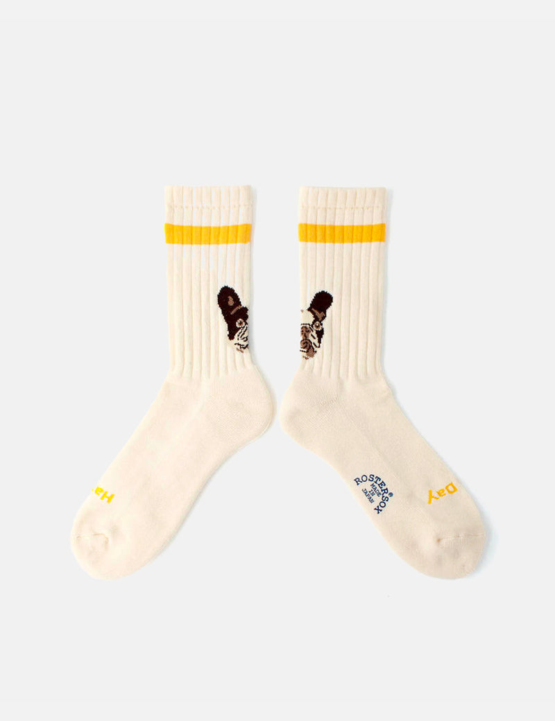 Rostersox Dog Socks - White
