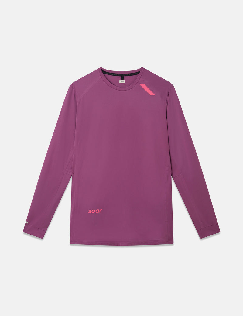 SOAR Long Sleeve Tech T-Shirt - Plum Purple
