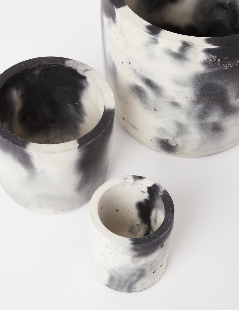 Smith & Goat Triple Cylinder Pot Set - Charcoal Grey/White