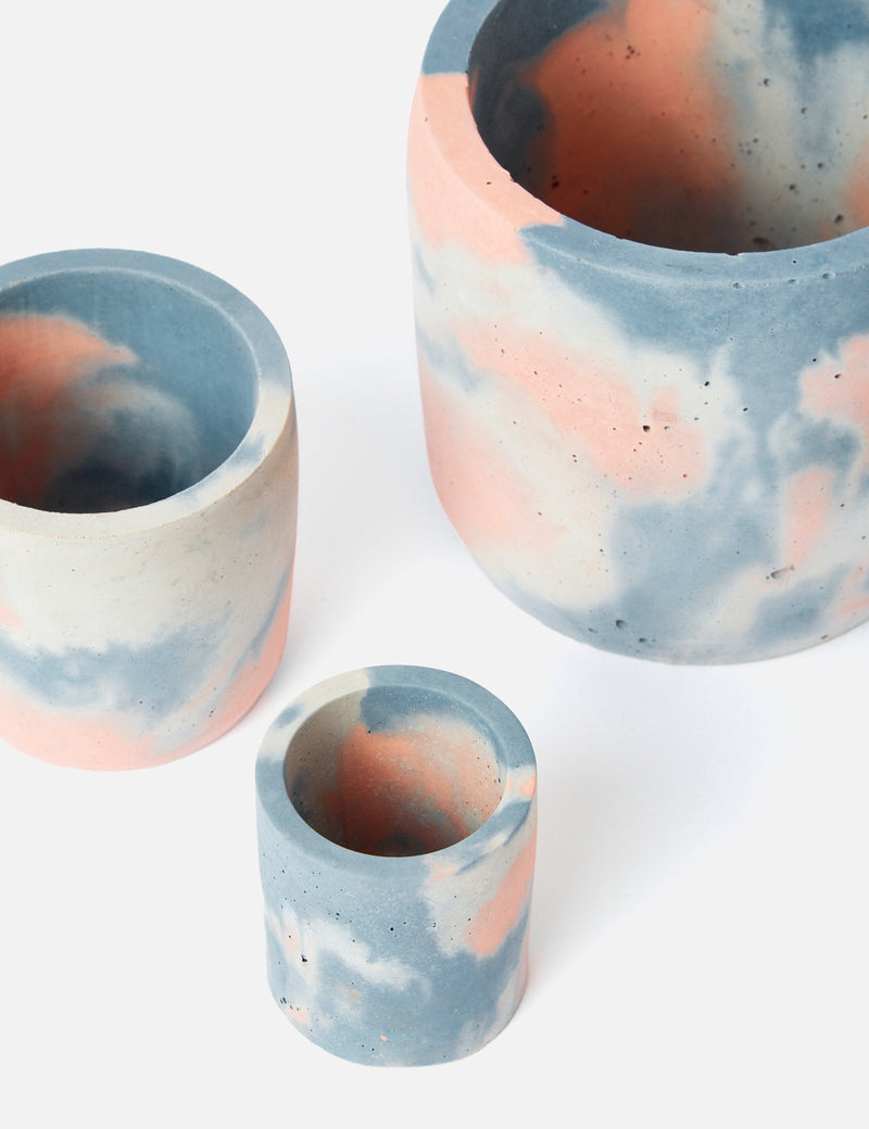 Smith & Goat Triple Cylinder Pot Set - Peach/Navy Blue/Grey