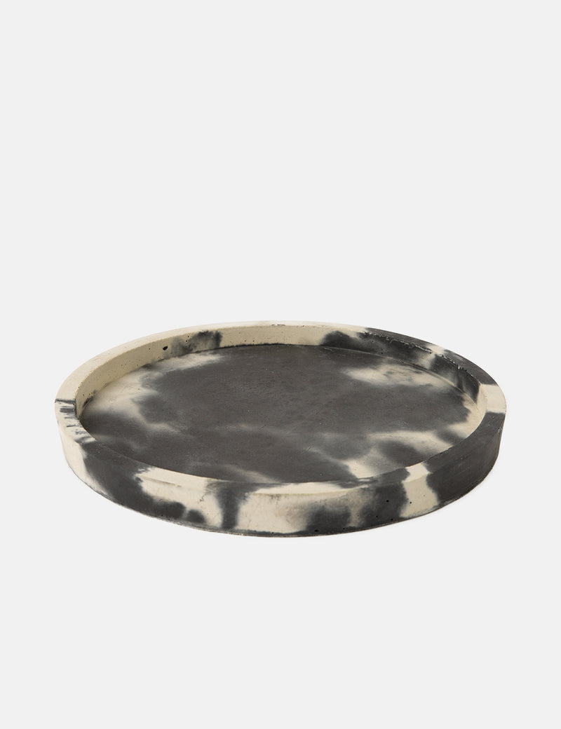 Smith & Goat Round Tray - Charcoal Grey/White