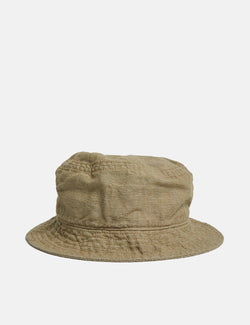 Nigel Cabourn Bucket Hat (Cotton/Linen) - Stone