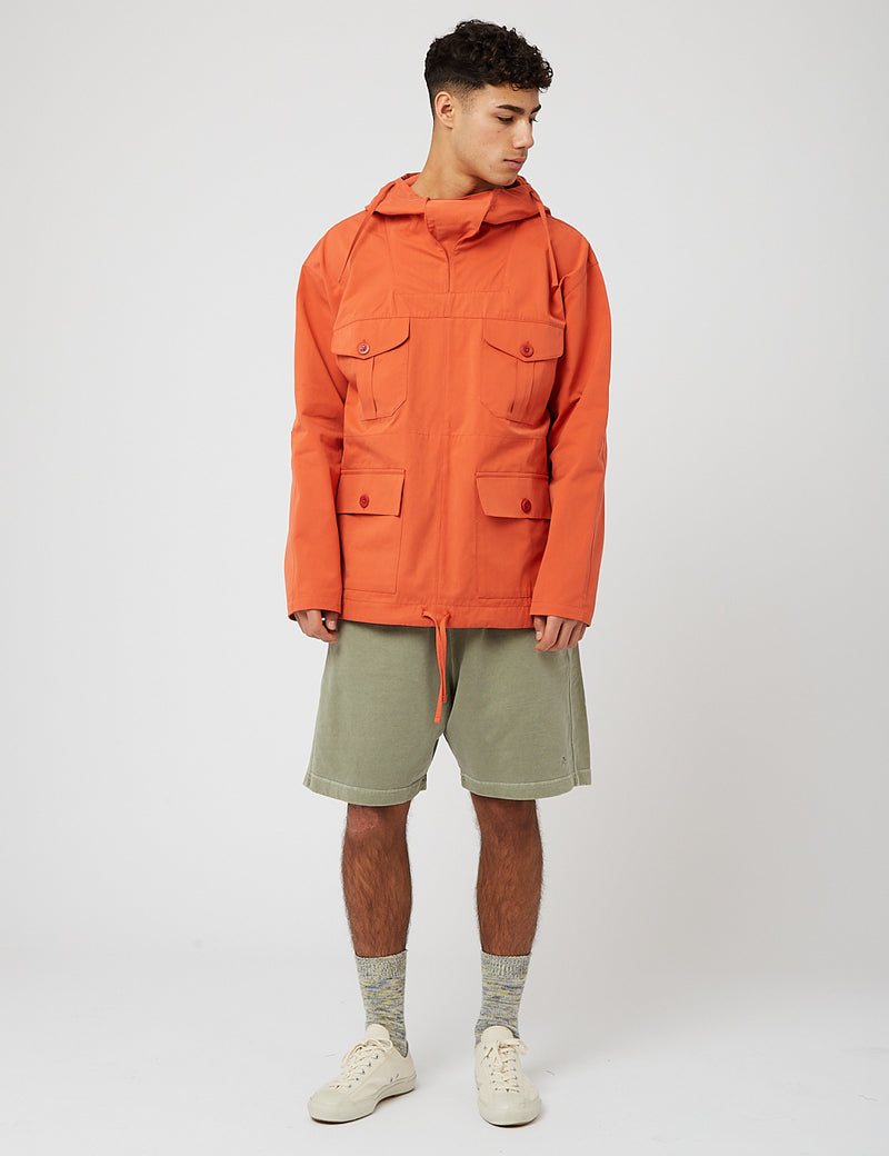 Nigel Cabourn Bestickte Arrow Shorts (Schweres Fleece) - US Army Green