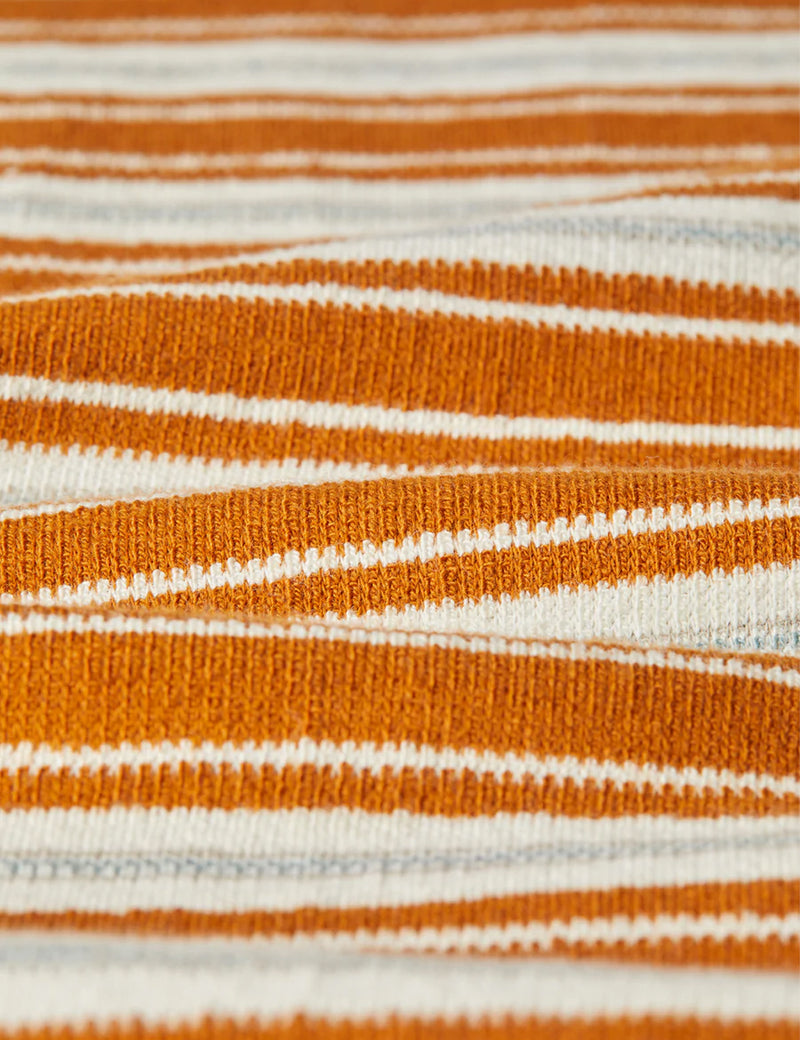 Wax London Dean T-Shirt (Trail Stripe) - Orange
