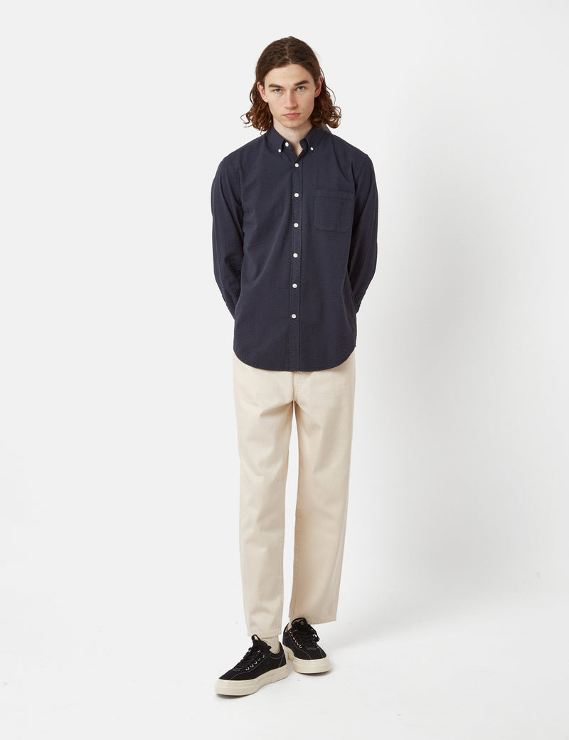 Portuguese Flannel Atlantico Shirt - Navy Blue