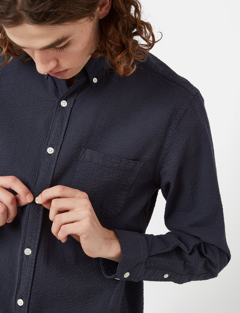 Portuguese Flannel Atlantico Shirt - Navy Blue