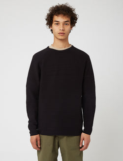 Snow Peak WG Stretch Knit L/S Pullover - Black