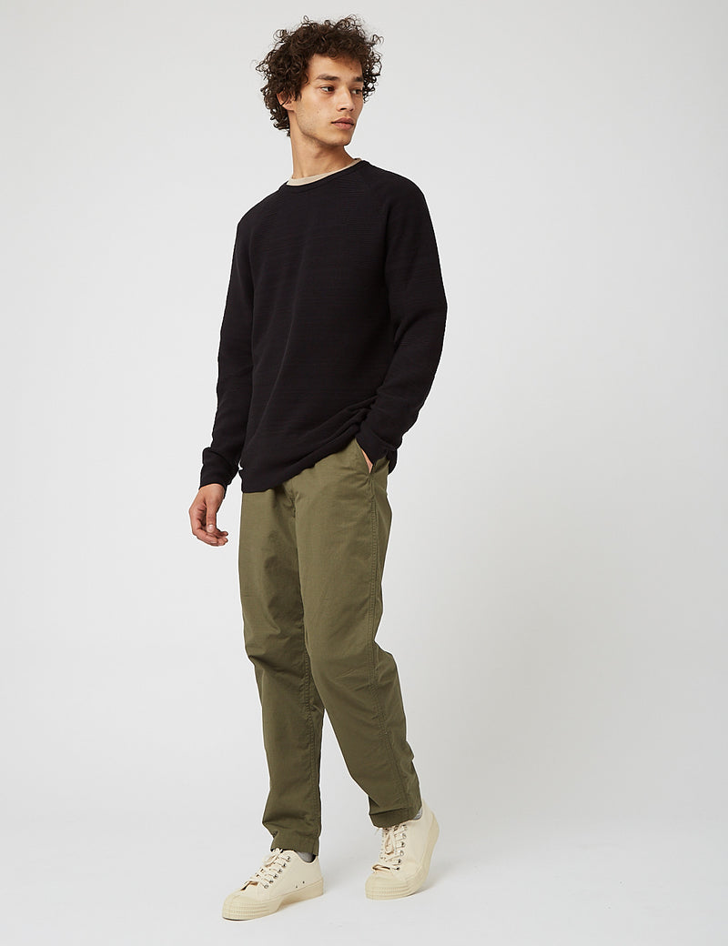 Snow Peak WG Stretch Knit L/S Pullover - Black