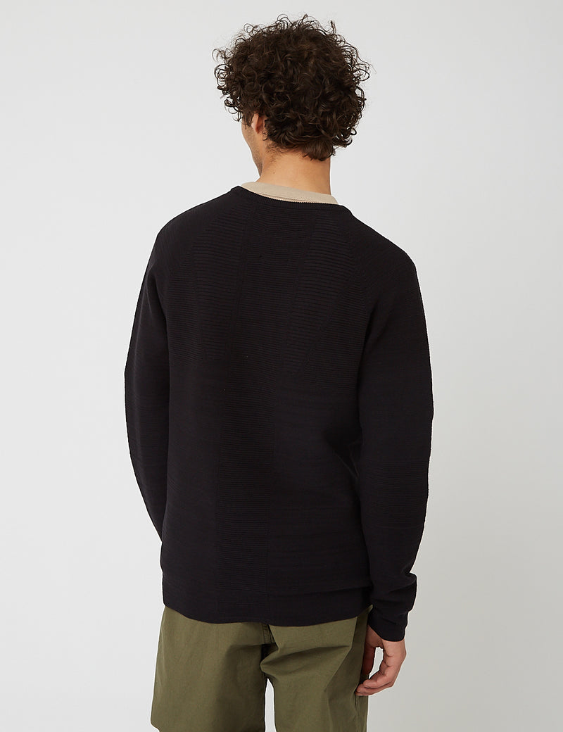 Snow Peak WG Stretch Knit L/S Pullover - Black