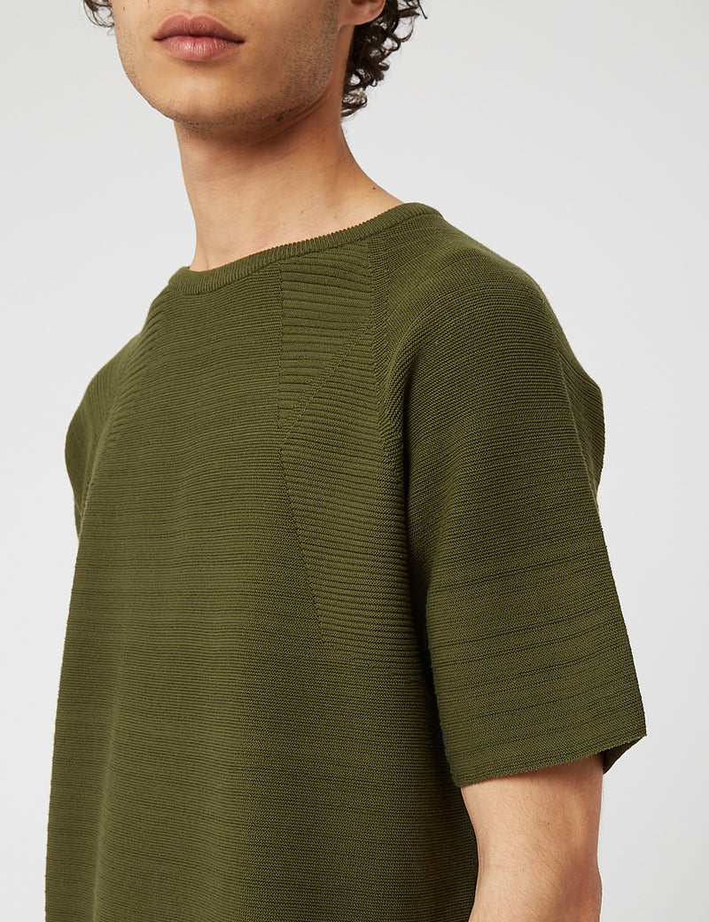 Snow Peak WG Stretch Knit T-Shirt - Khaki Green