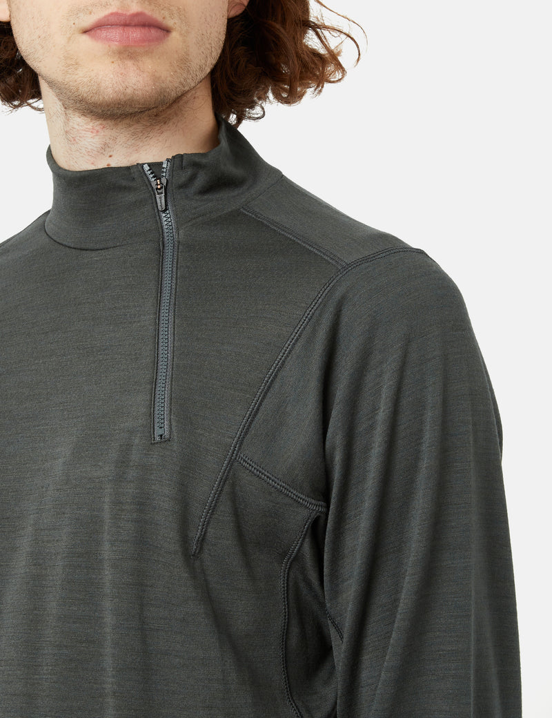 Snow Peak Recycled Half Zip Pullover - Forest Green