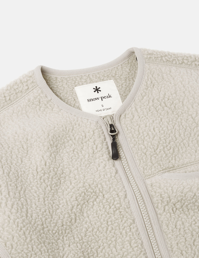 Snow Peak Thermal Boa Fleece Pullover - Beige