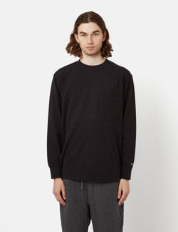 Snow Peak Recycled Cotton Heavy Long Sleeve T-Shirt - Black