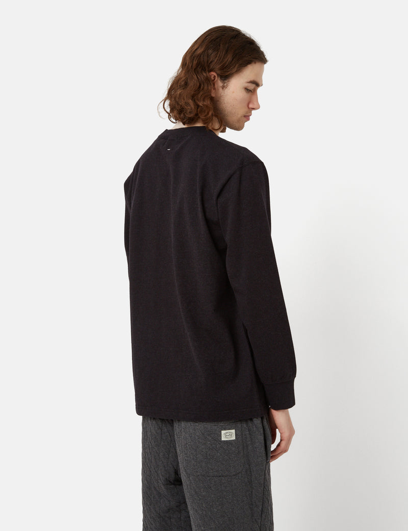 Snow Peak Recycled Cotton Heavy Long Sleeve T-Shirt - Black