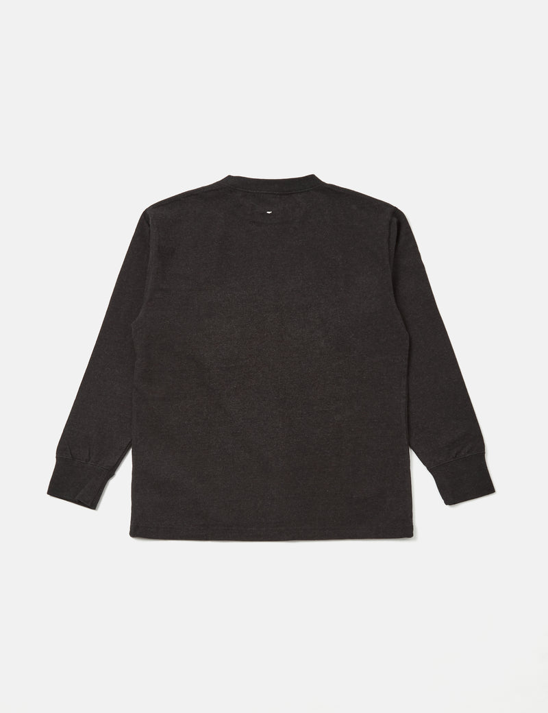 Snow Peak Recycled Cotton Heavy Long Sleeve T-Shirt - Black