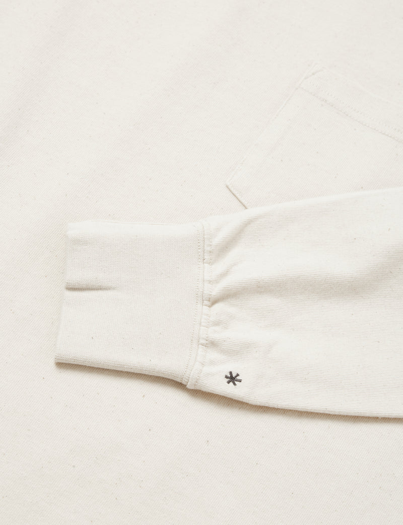 Snow Peak Recycled Cotton Heavy Long Sleeve T-Shirt - Ecru