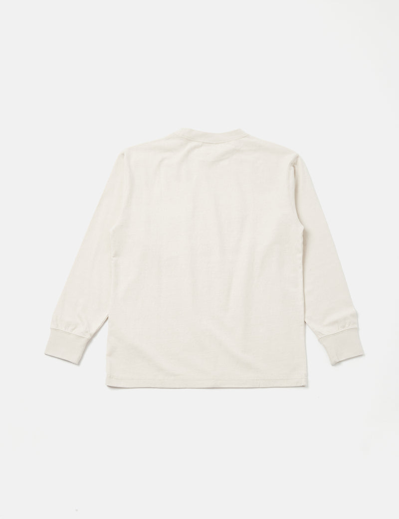 Snow Peak Recycled Cotton Heavy Long Sleeve T-Shirt - Ecru