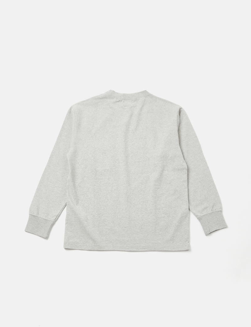 Snow Peak Recycled Cotton Heavy Long Sleeve T-Shirt - Grey
