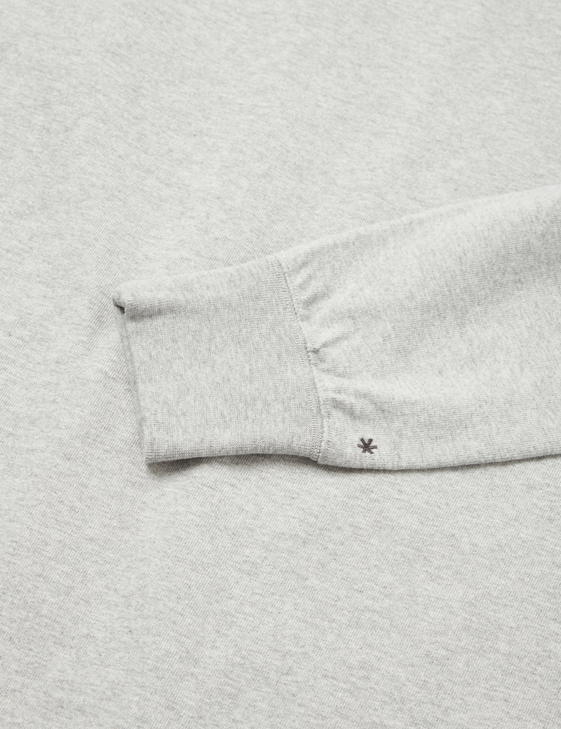 Snow Peak Recycled Cotton Heavy Mockneck Long Sleeve T-Shirt - Grey