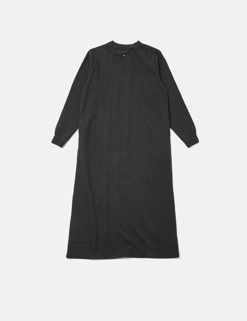 Robe à manches longues épaisse en coton recyclé Snow Peak pour femmes - Noir