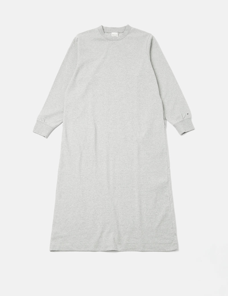 Snow Peak Women's Recycled Cotton Heavy Long Sleeve Dress - Grey