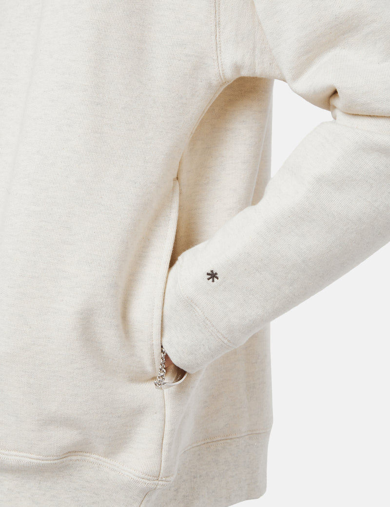 Snow Peak Crewneck Sweatshirt (Recycled Cotton) - Oatmeal Brown