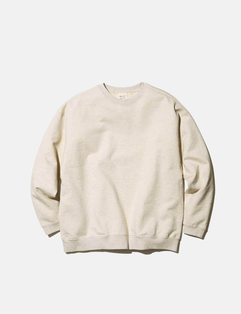 Snow Peak Crewneck Sweatshirt (Recycled Cotton) - Oatmeal Brown