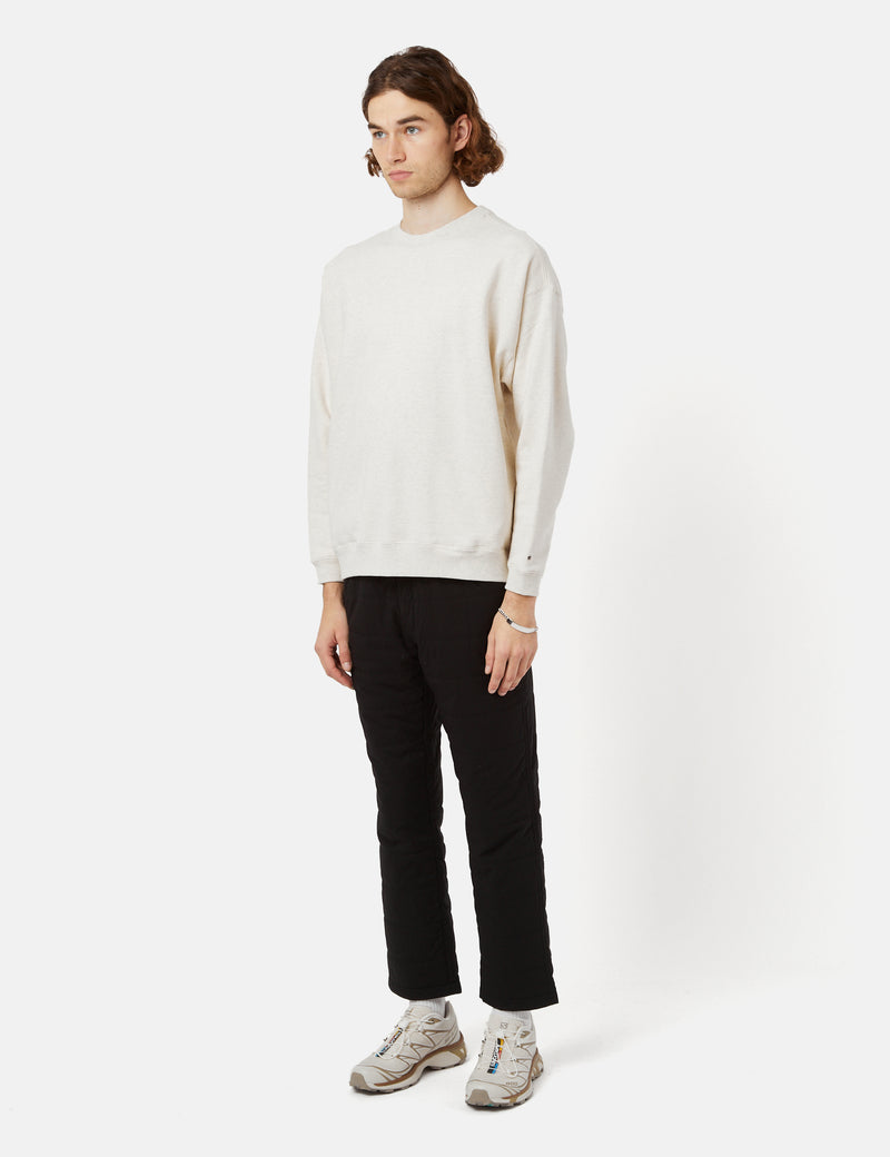 Snow Peak Crewneck Sweatshirt (Recycled Cotton) - Oatmeal Brown