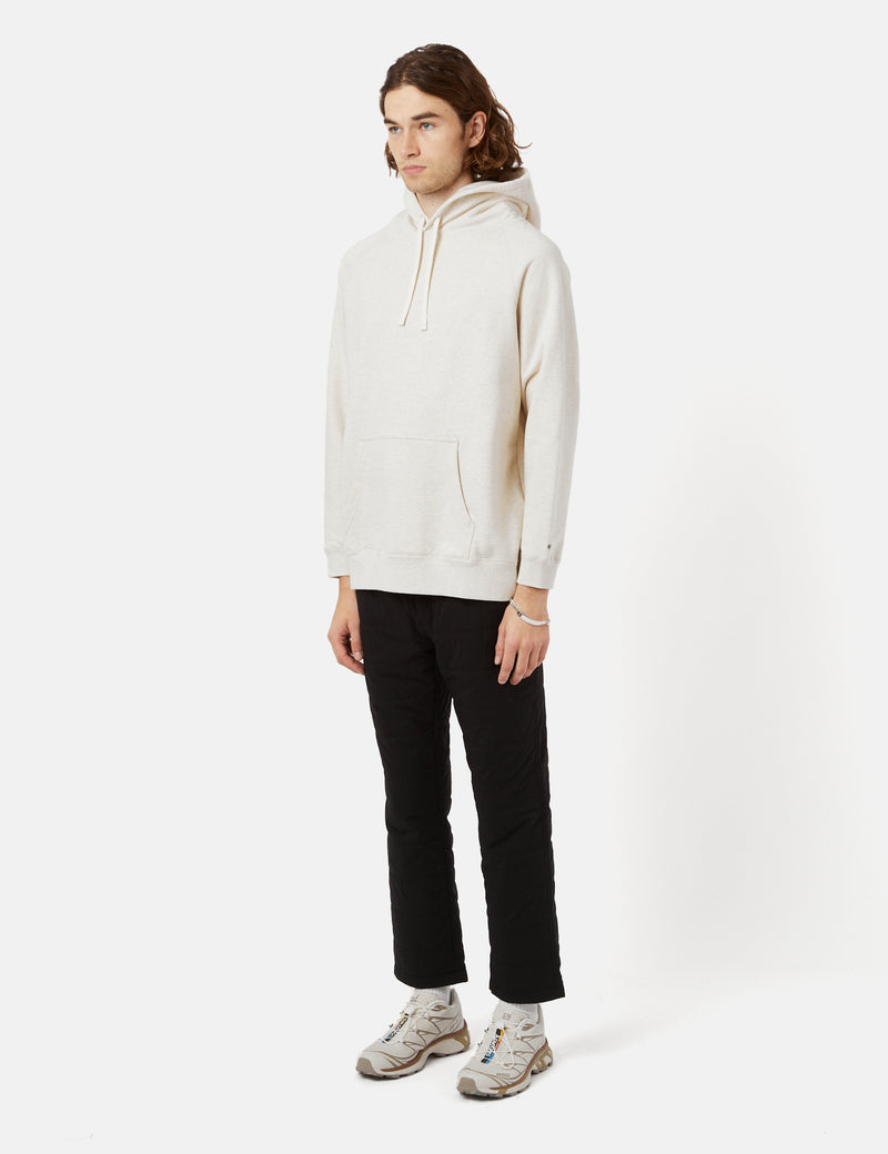 Snow Peak Hooded Sweatshirt (Recycled Cotton) - Oatmeal Brown