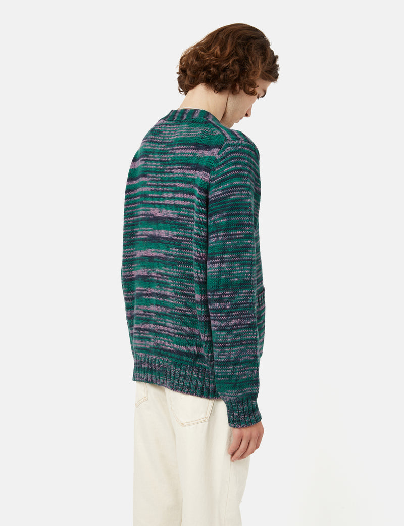 Corridor Space Dye Cardigan - Alpine Blue