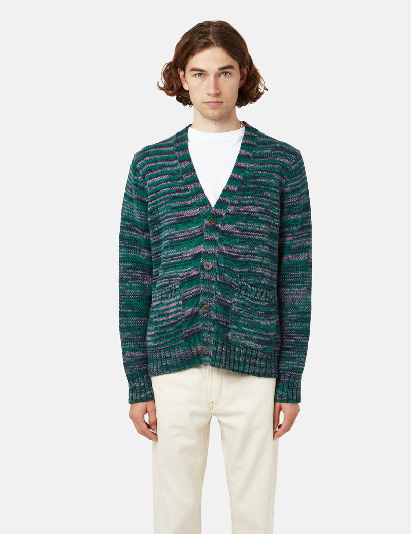Corridor Space Dye Cardigan - Alpine Blue