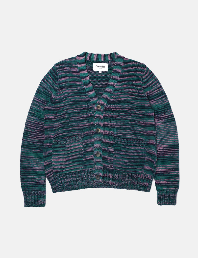 Corridor Space Dye Cardigan - Alpine Blue