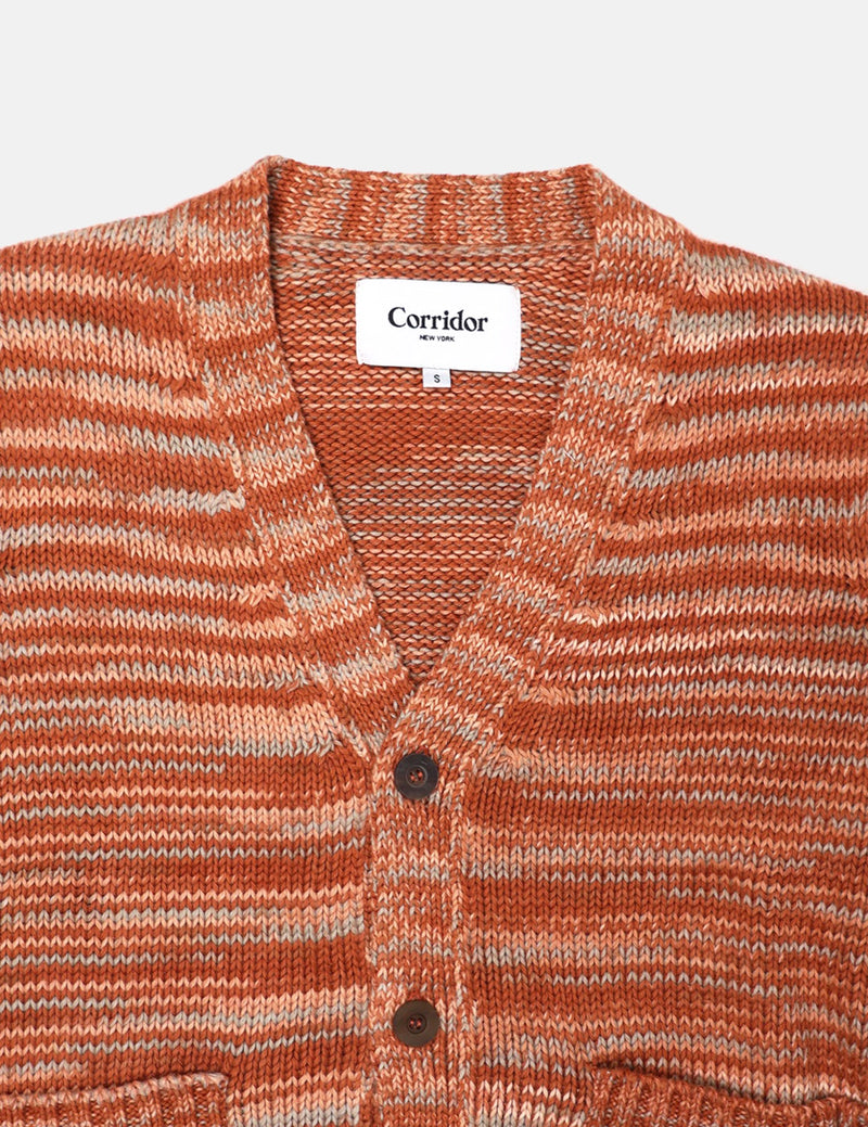 Corridor Space Dye Cardigan - Autumnal Orange
