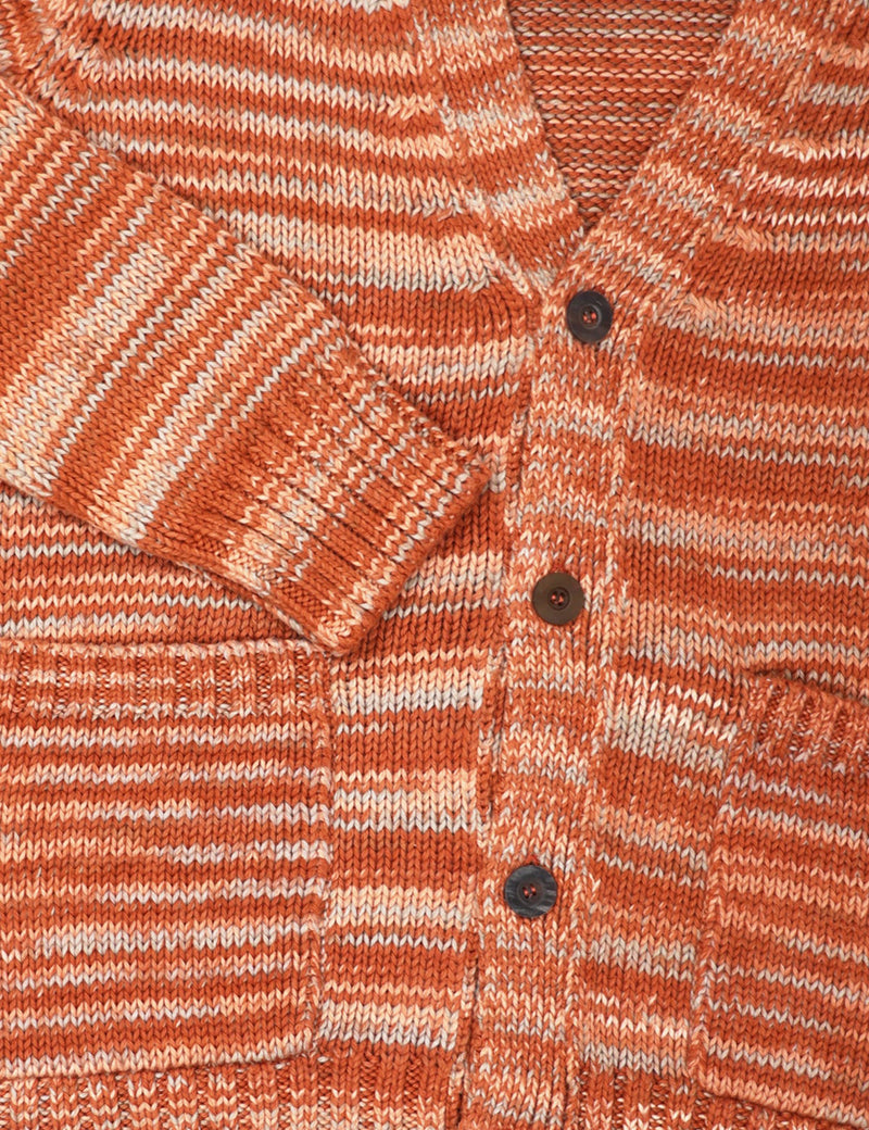Corridor Space Dye Cardigan - Autumnal Orange