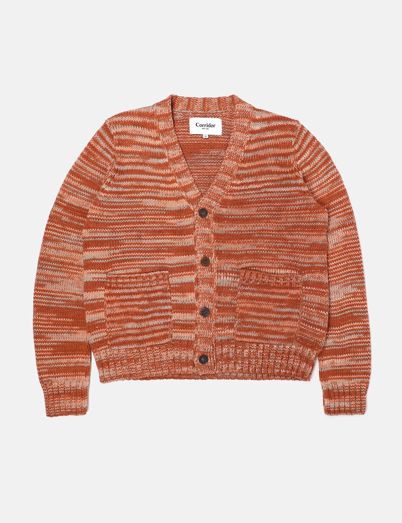Corridor Space Dye Cardigan - Autumnal Orange