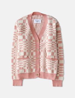Corridor Optic Alpaca Cardigan - Pink