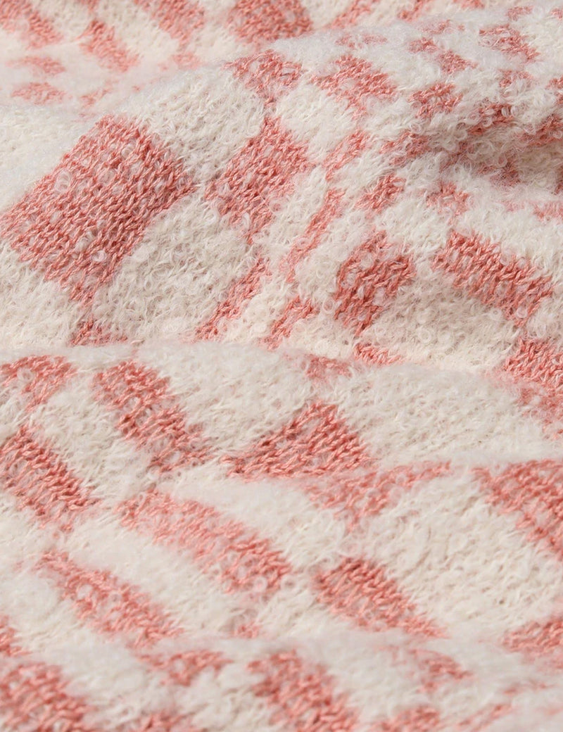 Corridor Optic Alpaca Cardigan - Pink