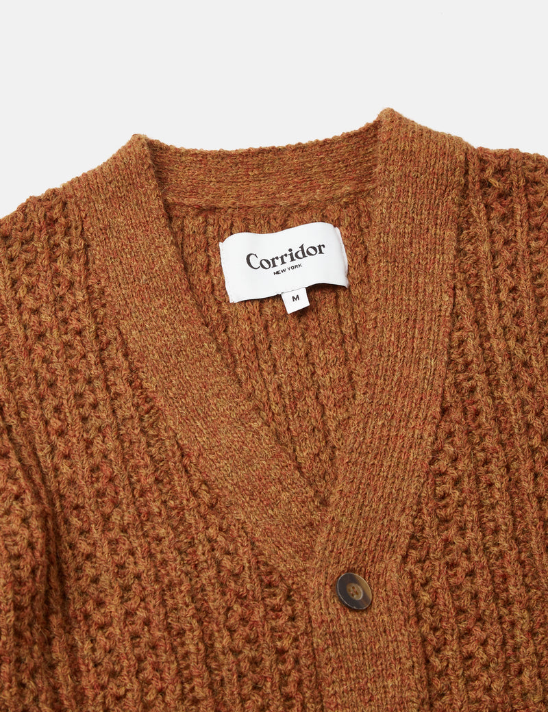 Corridor Braided Cardigan - Umber Brown