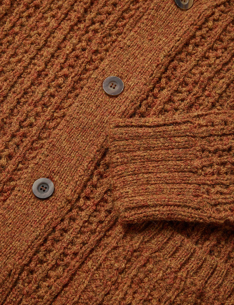 Corridor Braided Cardigan - Umber Brown