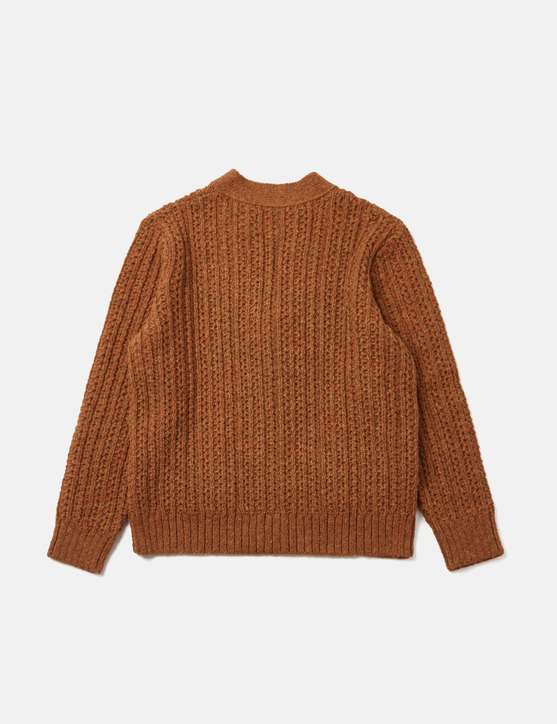 Corridor Braided Cardigan - Umber Brown