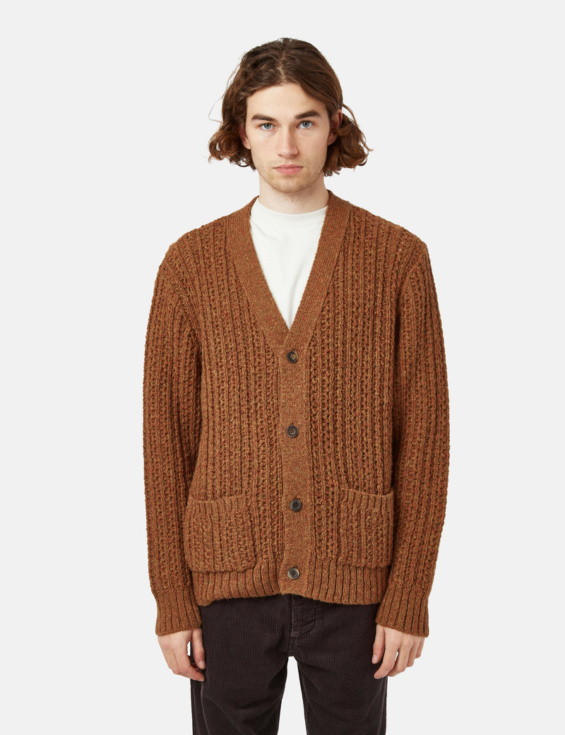 Corridor Braided Cardigan - Umber Brown