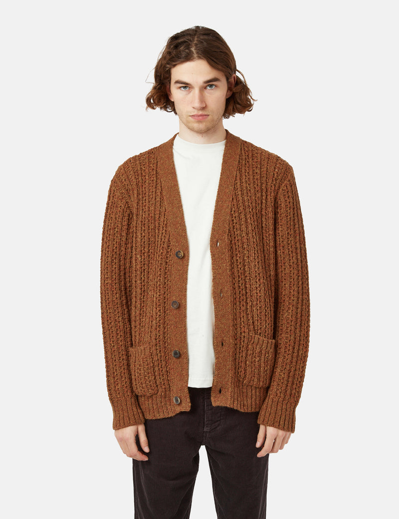 Corridor Braided Cardigan - Umber Brown