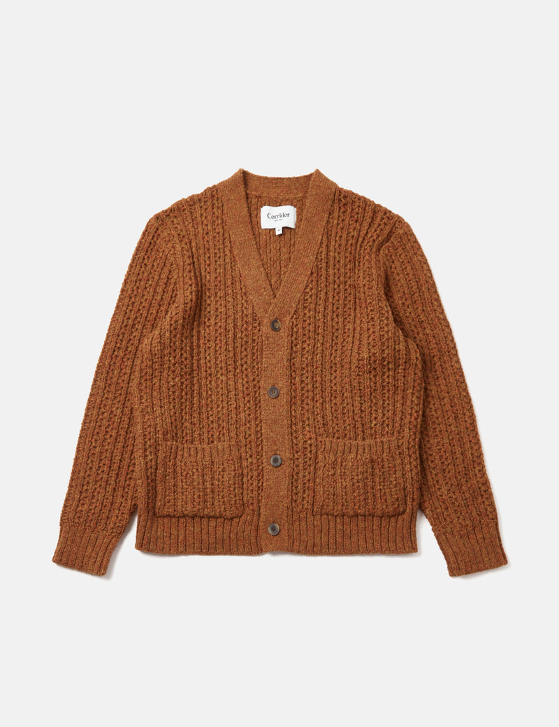 Corridor Braided Cardigan - Umber Brown